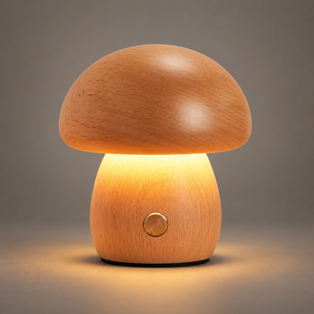 Lampe Lido allumée, photo studio sur fond gris