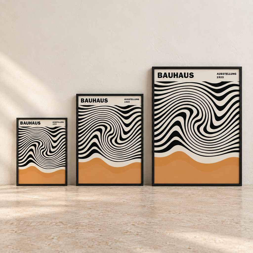 Affiche Onda Bauhaus dans les formats 30 × 40, 40 × 60 et 50 × 70 cm