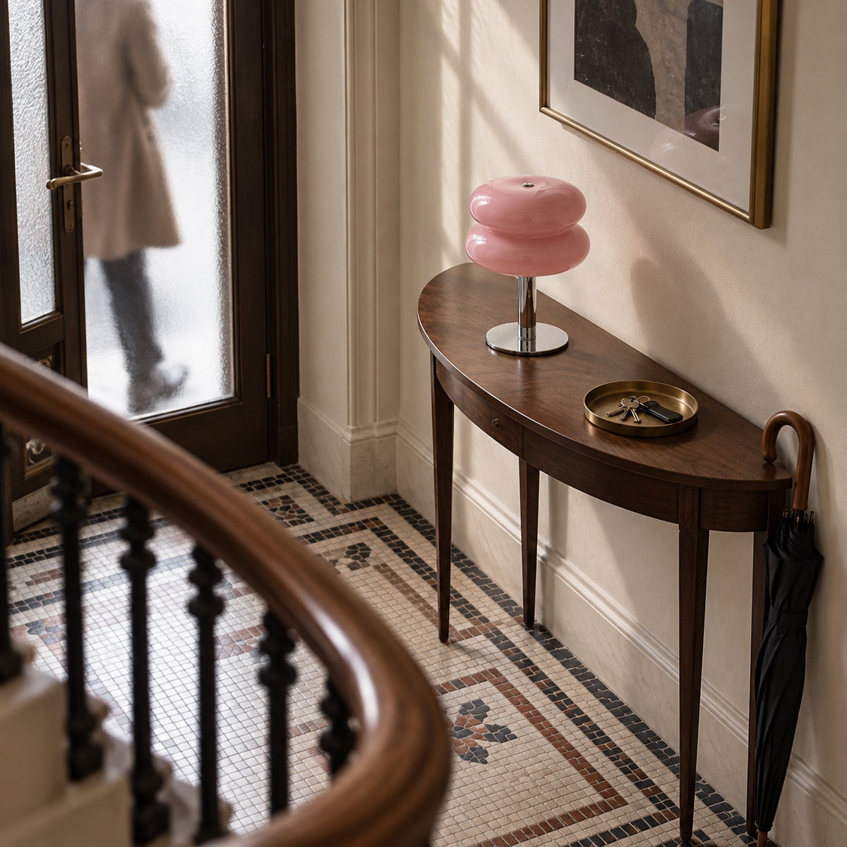 Opaline imperial-pink 05 — palier Art déco