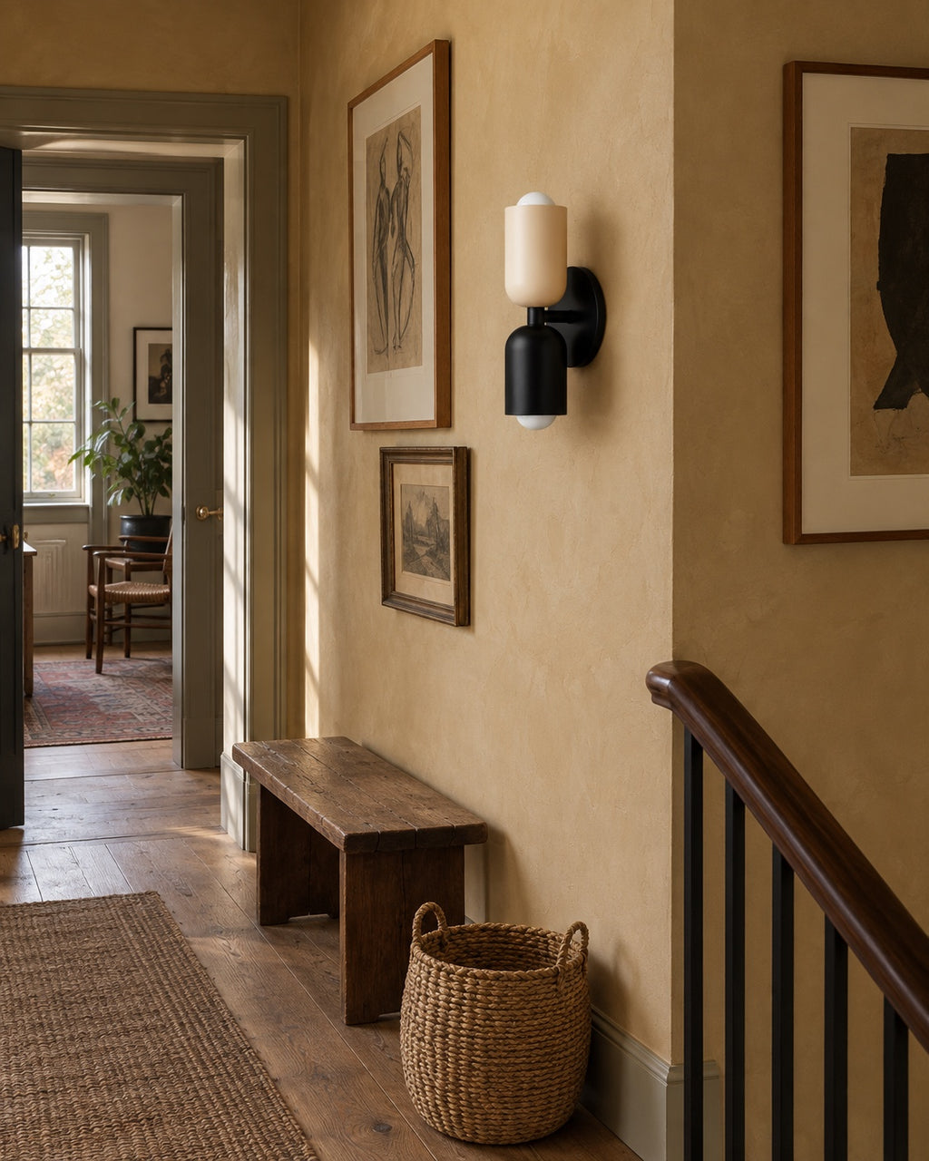 Solstice Ivory Graphite — palier d’escalier