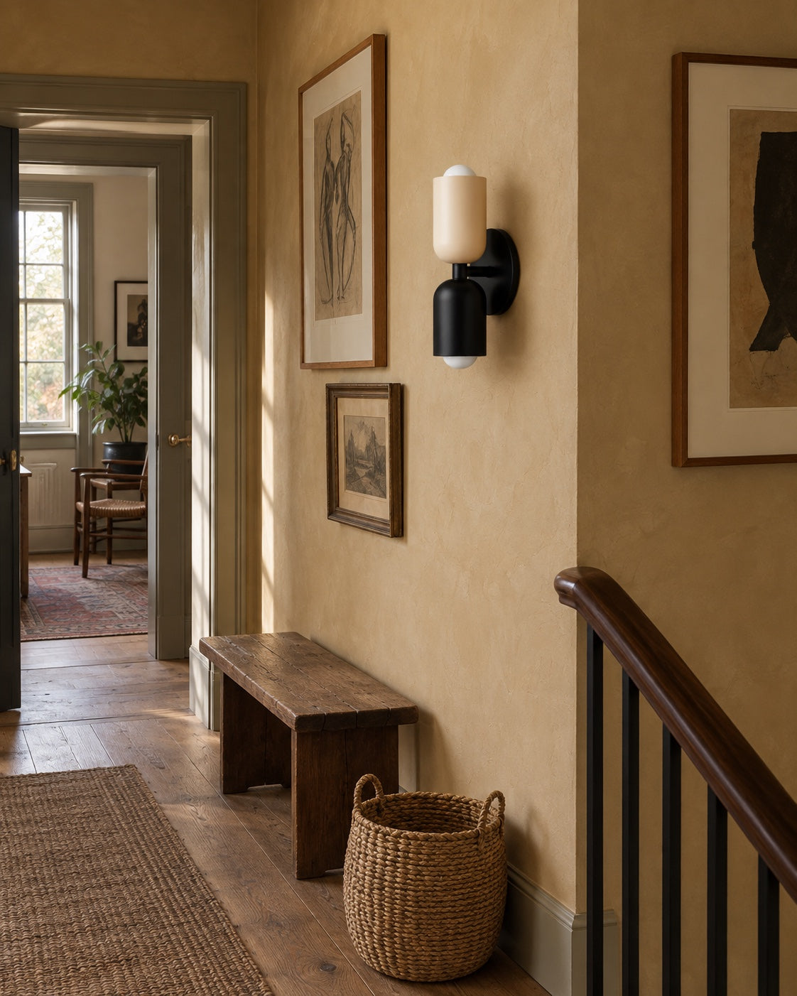 Solstice Ivory Graphite — palier d’escalier