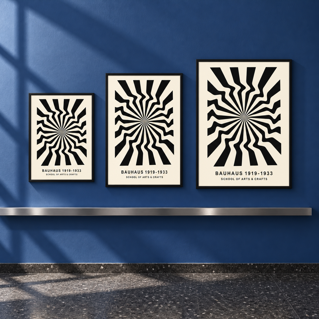Affiche Weimar présentée dans les formats 30 × 40, 40 × 60 et 50 × 70 cm